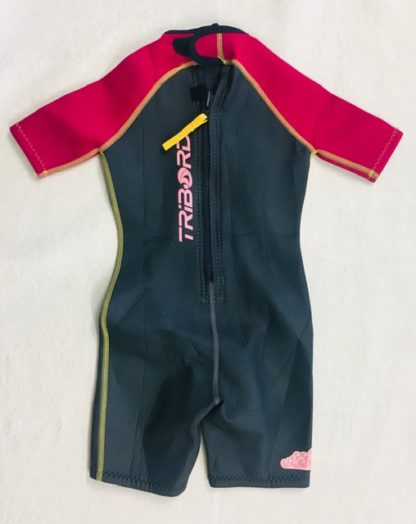 Combi natation 8 ans rouge/grise - La Refile